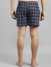 Kotty Men Blue & White Printed Boxers