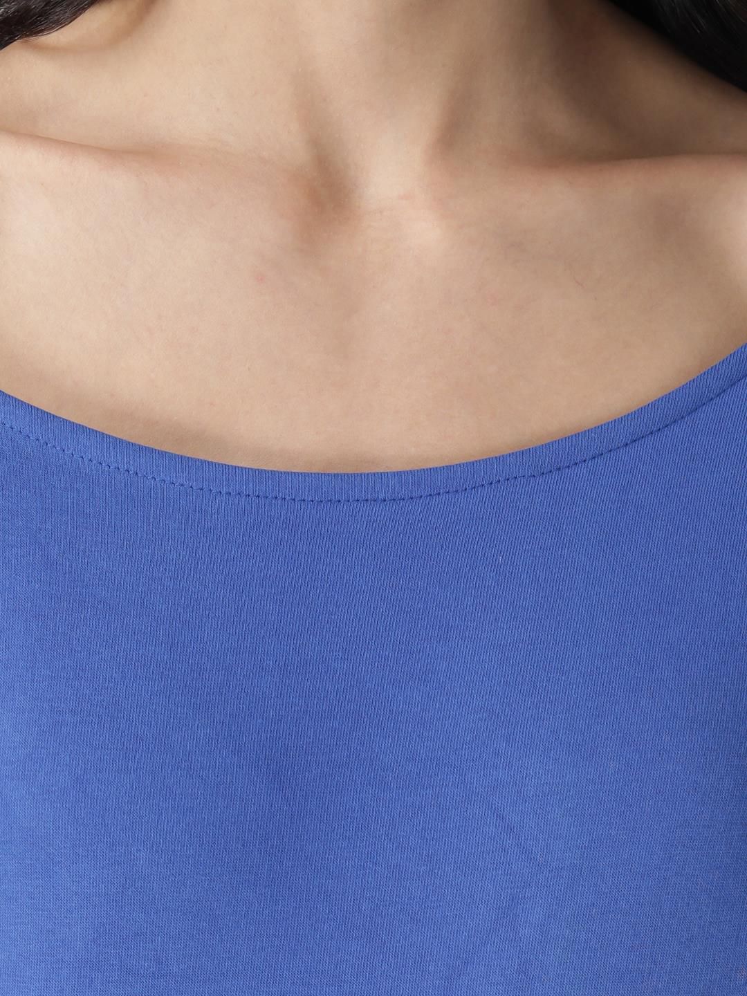 Kotty Women Blue Solid Sweatshirt