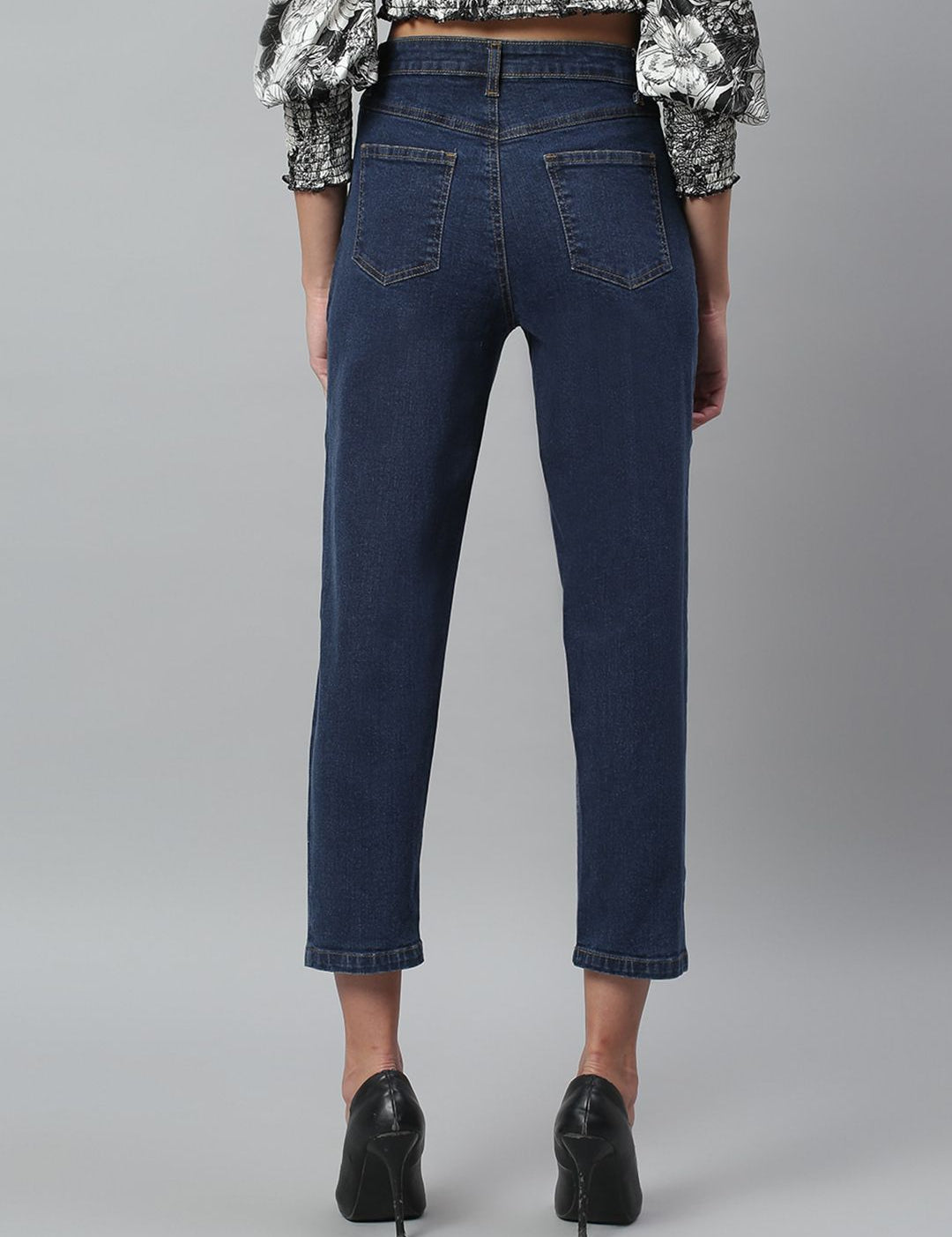 Kotty Women Blue Slim Fit High-Rise Clean Look Stretchable Jeans