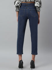 Kotty Women Blue Slim Fit High-Rise Clean Look Stretchable Jeans