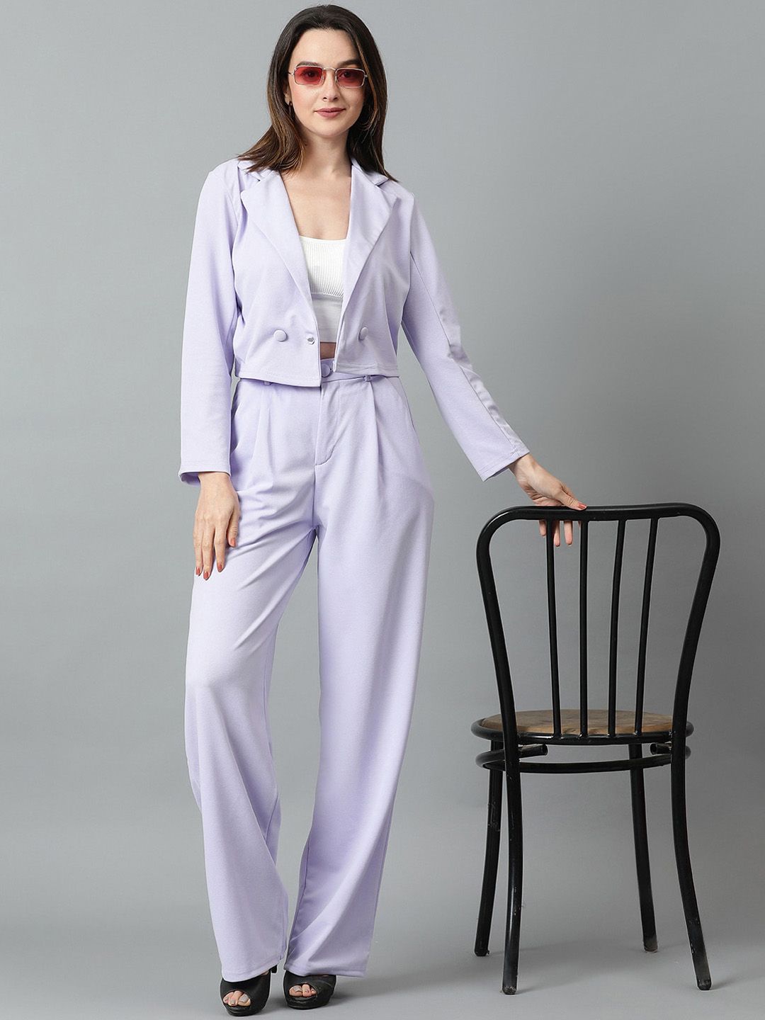 KOTTY BIZwear Basics Shirt Collar Coat With Trousers Co-Ords