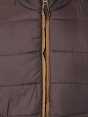 Kotty Men Brown Solid Padded Jacket