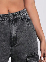 Kotty Women Grey Jean Straight Fit High-Rise Clean Look Stretchable Jeans