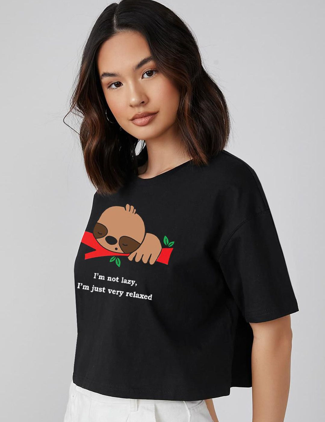 Kotty Typography Printed Oversized T-shirt