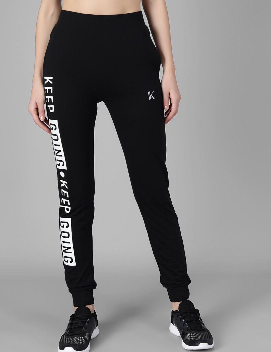 Kotty Women Black & White Printed Joggers