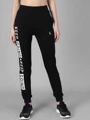 Kotty Women Black & White Printed Joggers