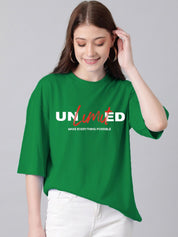 KOTTY Basics Typography Printed Oversized T-shirt