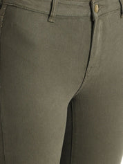 Kotty Women Olive Green Skinny Fit High-Rise Clean Look Jeans