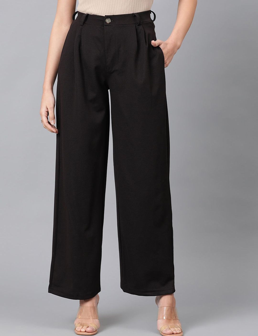 Kotty Women High-Rise Easy Wash Regular Trousers