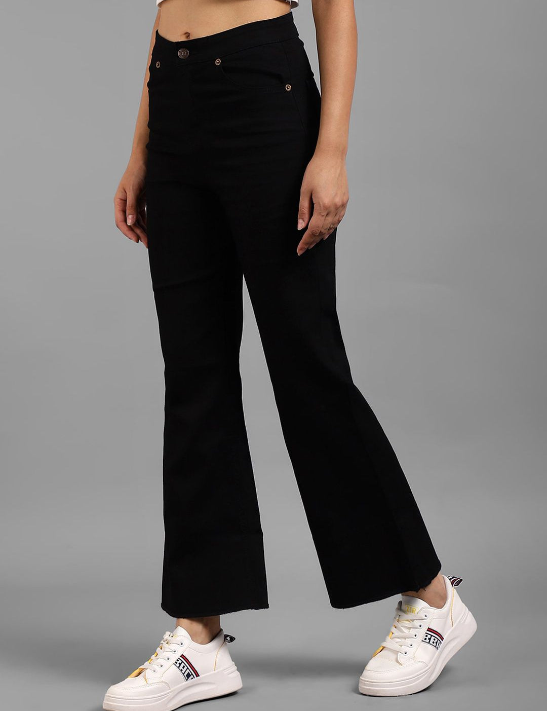 Kotty Women Pack Of 2 Cotton Jean Flared High-Rise Stretchable Jeans