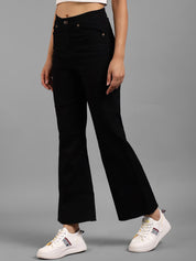 Kotty Women Pack Of 2 Cotton Jean Flared High-Rise Stretchable Jeans