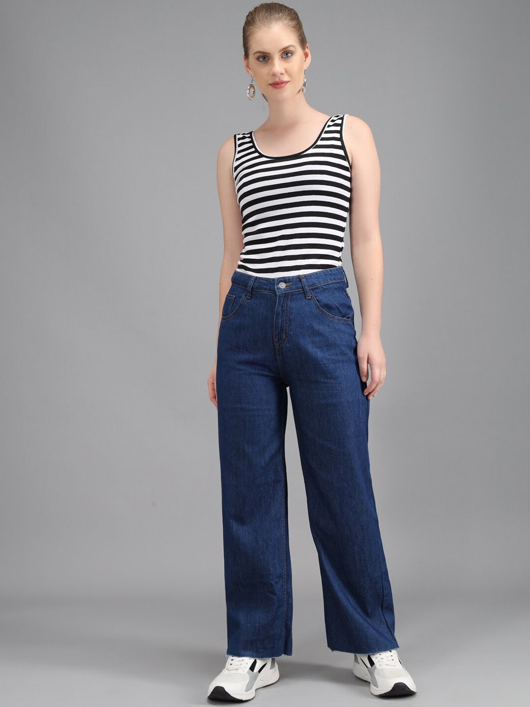 Kotty Women Blue Flared High-Rise Jeans