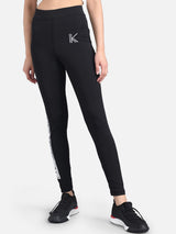 Kotty Women Black & White Printed Tights