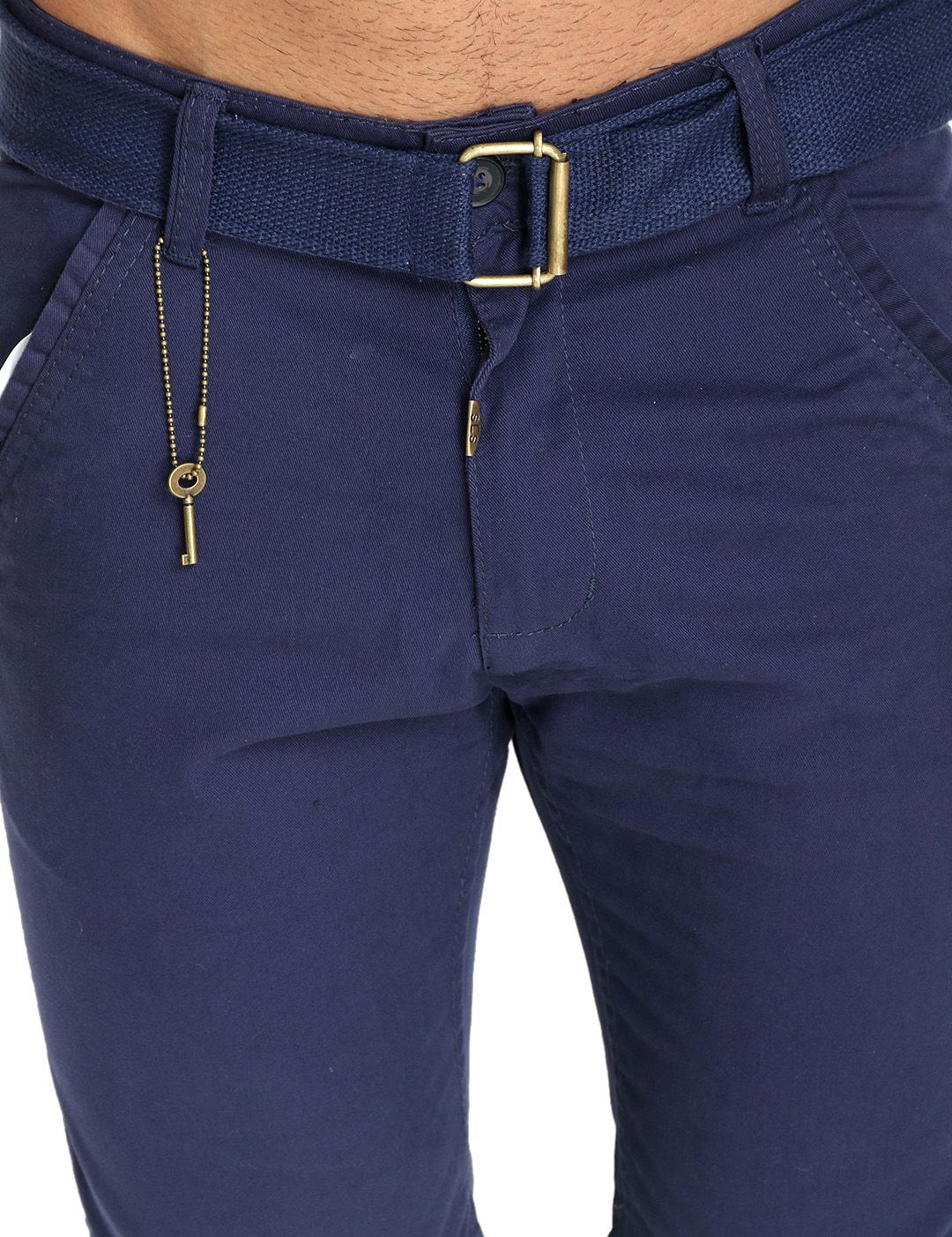 Kotty Men Blue Solid Regular Fit Regular Shorts