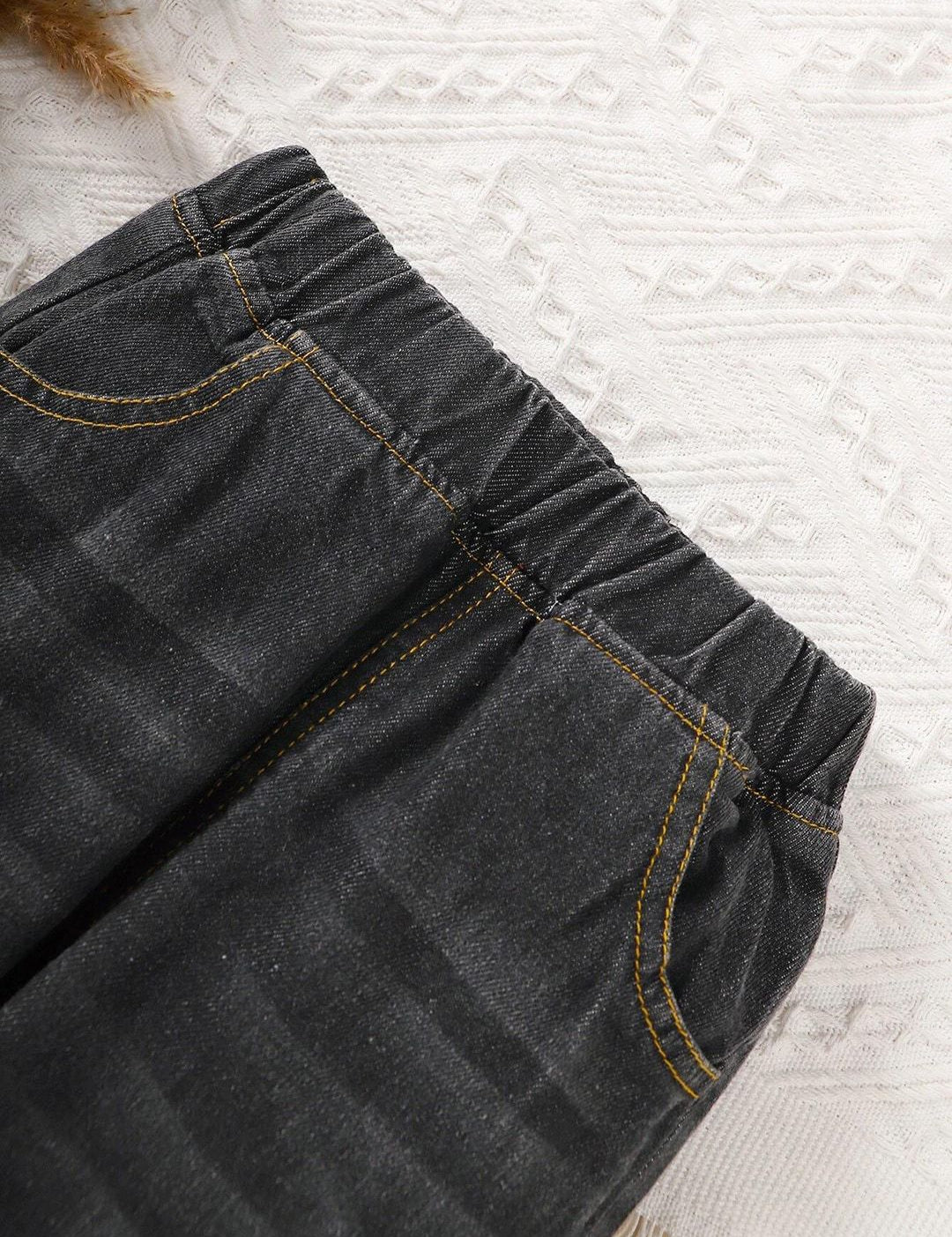 Kotty Girls Jogger Fit Mid-Rise Light Fade Stretchable Jeans