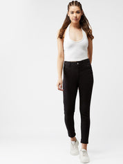 Kotty Women Black Skinny Fit High-Rise Clean Look Jeans