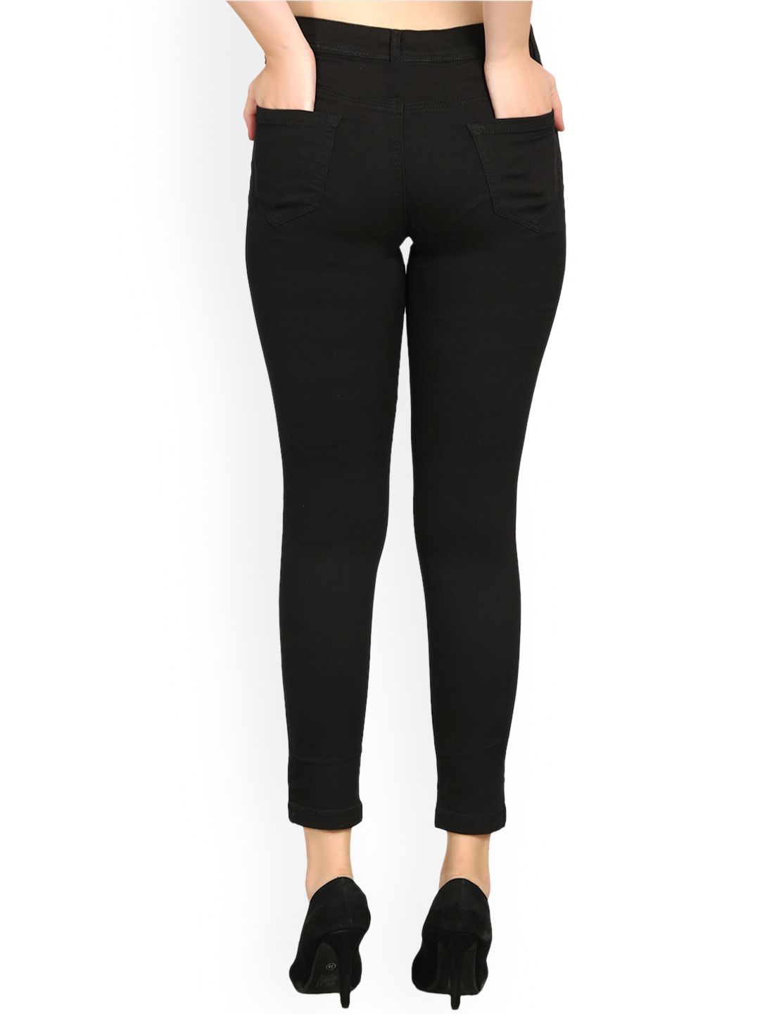 Kotty Women Black Skinny Fit High-Rise Clean Look Jeans