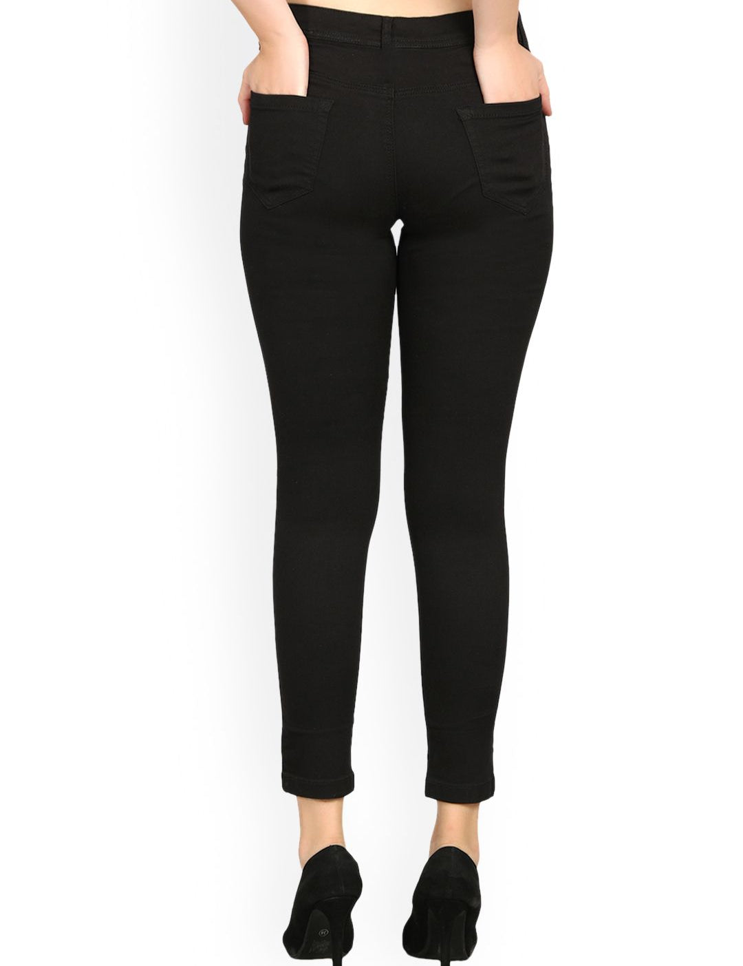 Kotty Women Black Skinny Fit High-Rise Clean Look Jeans