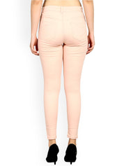 Kotty Women Pink Skinny Fit High-Rise Clean Look Jeans