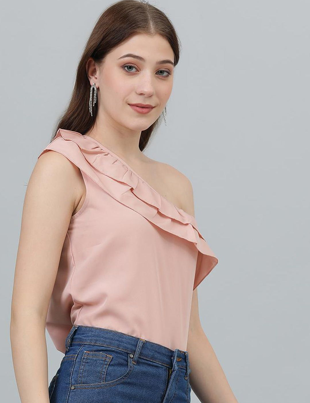 Kotty One Shoulder Crepe Top