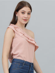 Kotty One Shoulder Crepe Top
