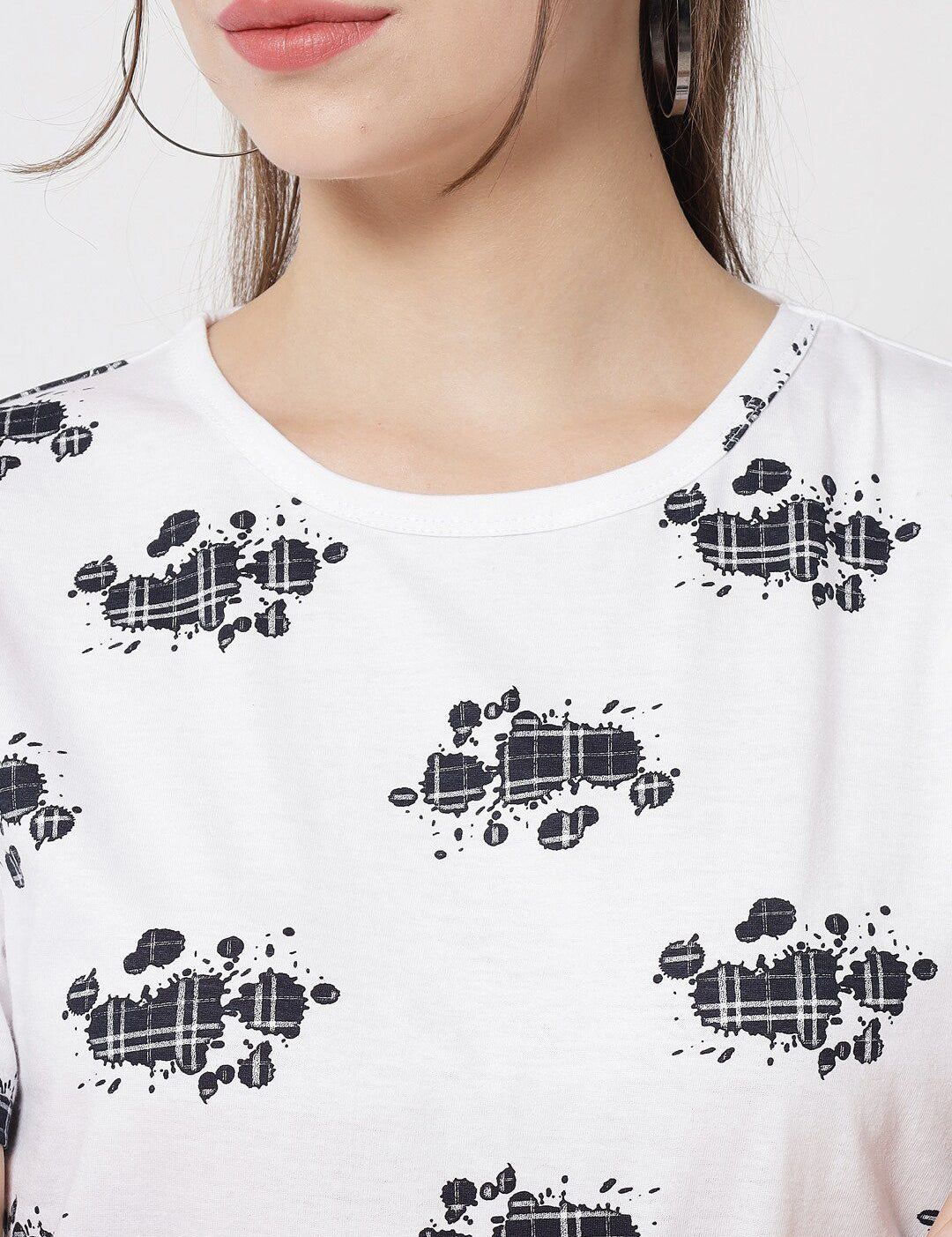 Kotty Women White Printed T-shirt
