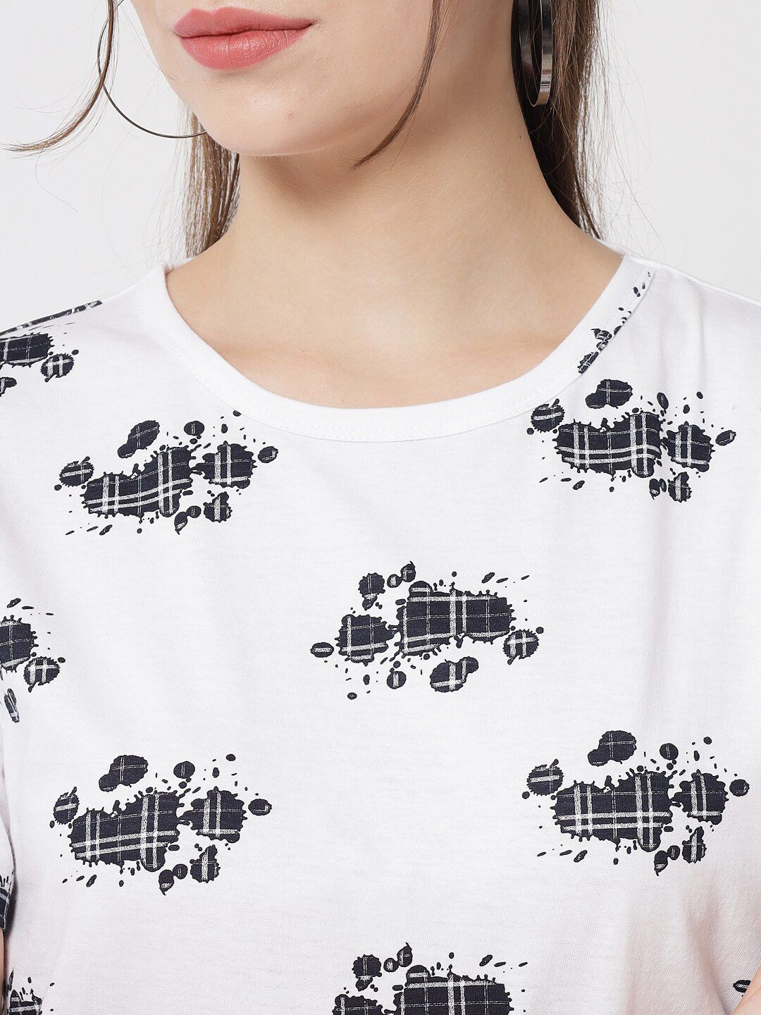 Kotty Women White Printed T-shirt