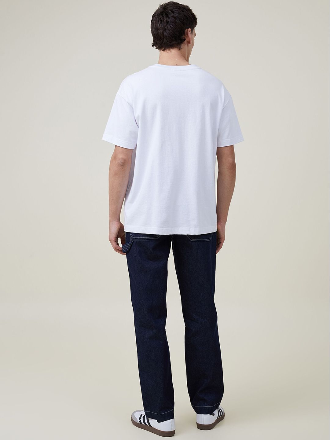 Kotty Men Jean Low-Rise Clean Look Stretchable Cargo Jeans