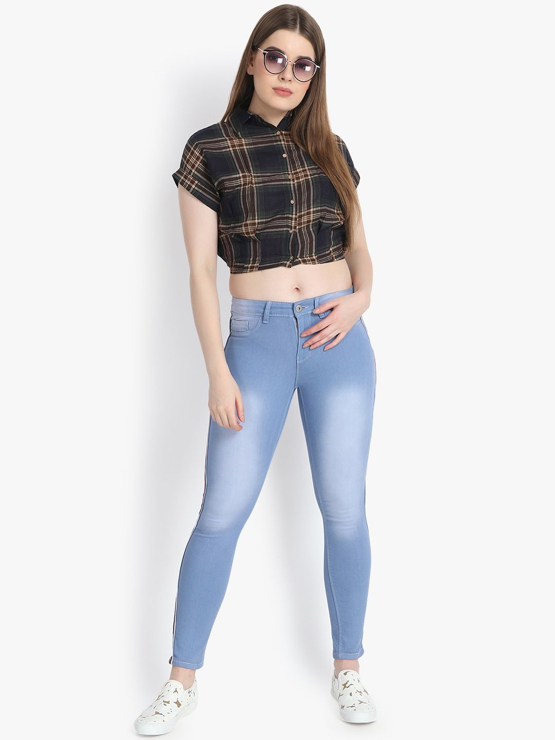 Kotty Women Blue Skinny Fit High-Rise Clean Look Jeans