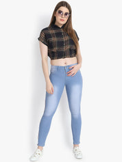 Kotty Women Blue Skinny Fit High-Rise Clean Look Jeans