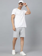 Kotty Men Grey Mid-Rise Regular Shorts