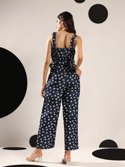 Kotty Women Floral Printed Shoulder Straps Cotton Basic Jumpsuit