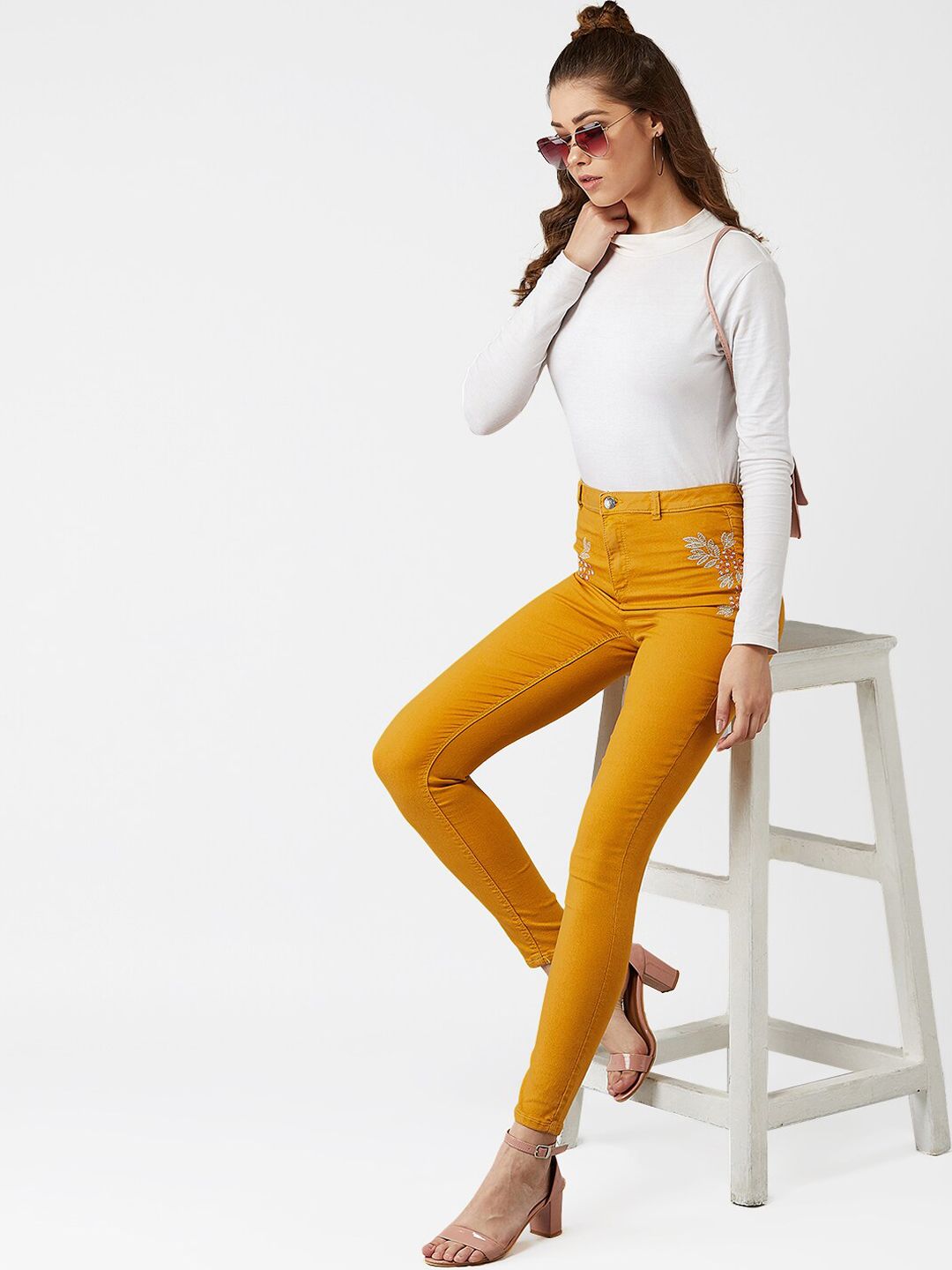 Kotty Women Yellow Skinny Fit Jeans