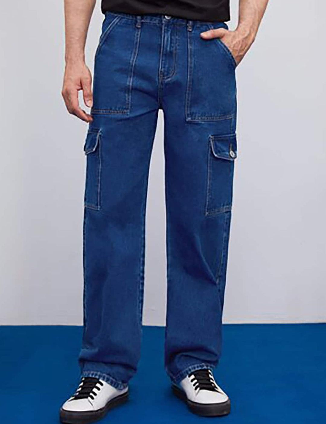 Kotty Men Jean Low-Rise Highly Distressed Stretchable Cropped Jeans