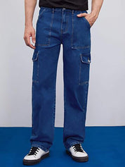 Kotty Men Jean Low-Rise Highly Distressed Stretchable Cropped Jeans