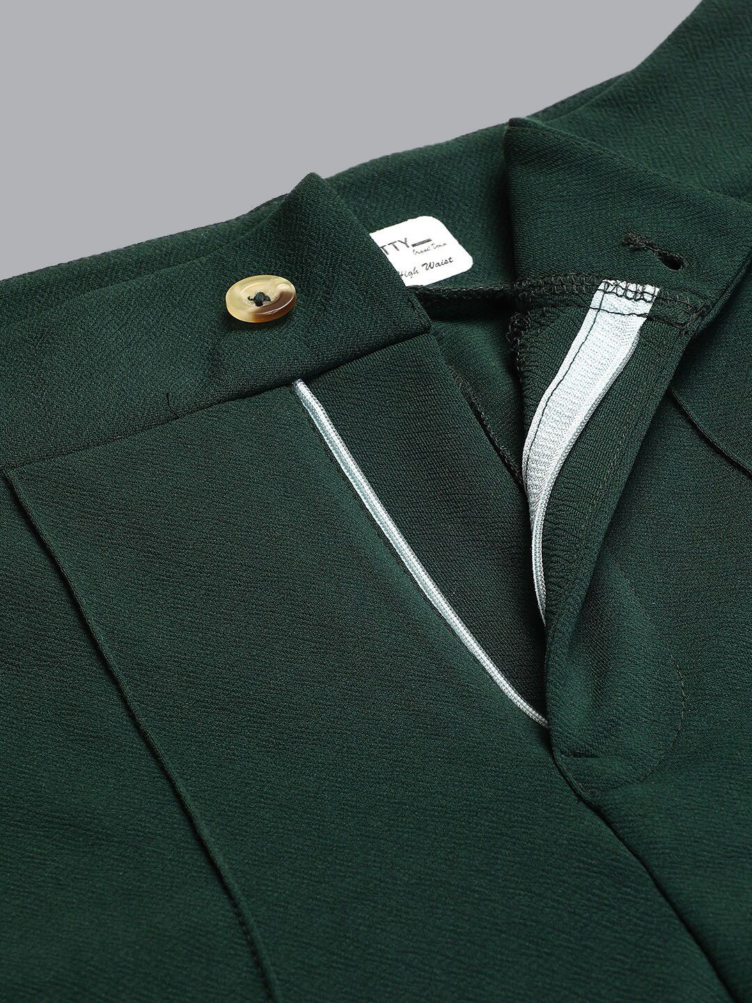 Kotty Women Relaxed Straight Fit High-Rise Easy Wash Parallel Trousers