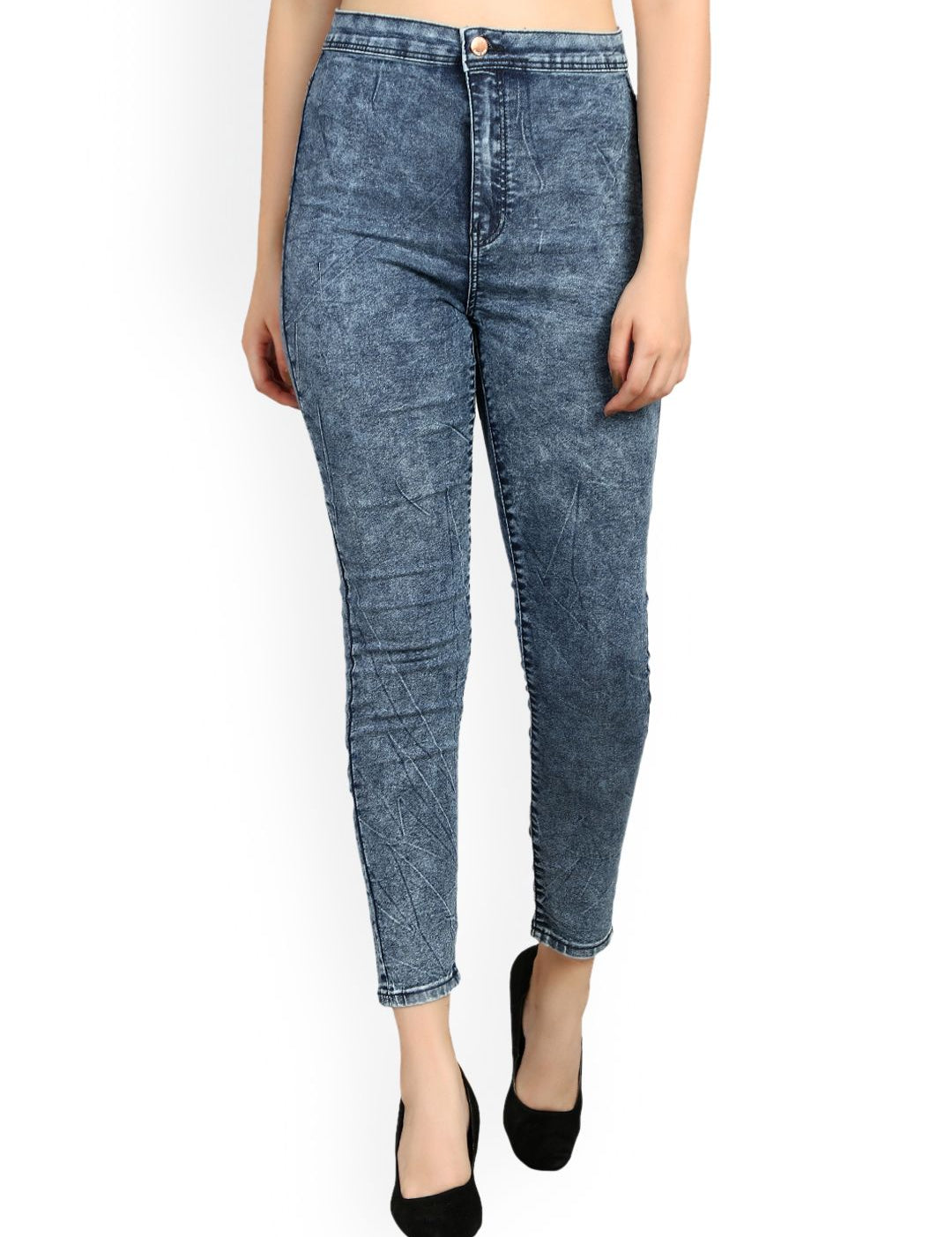 Kotty Women Blue Skinny Fit High-Rise Clean Look Jeans