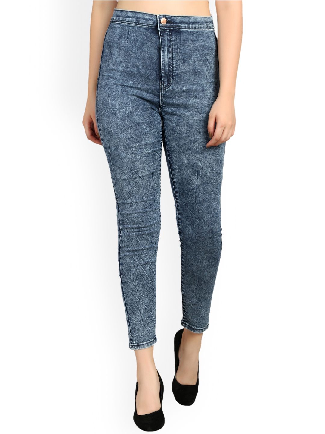 Kotty Women Blue Skinny Fit High-Rise Clean Look Jeans