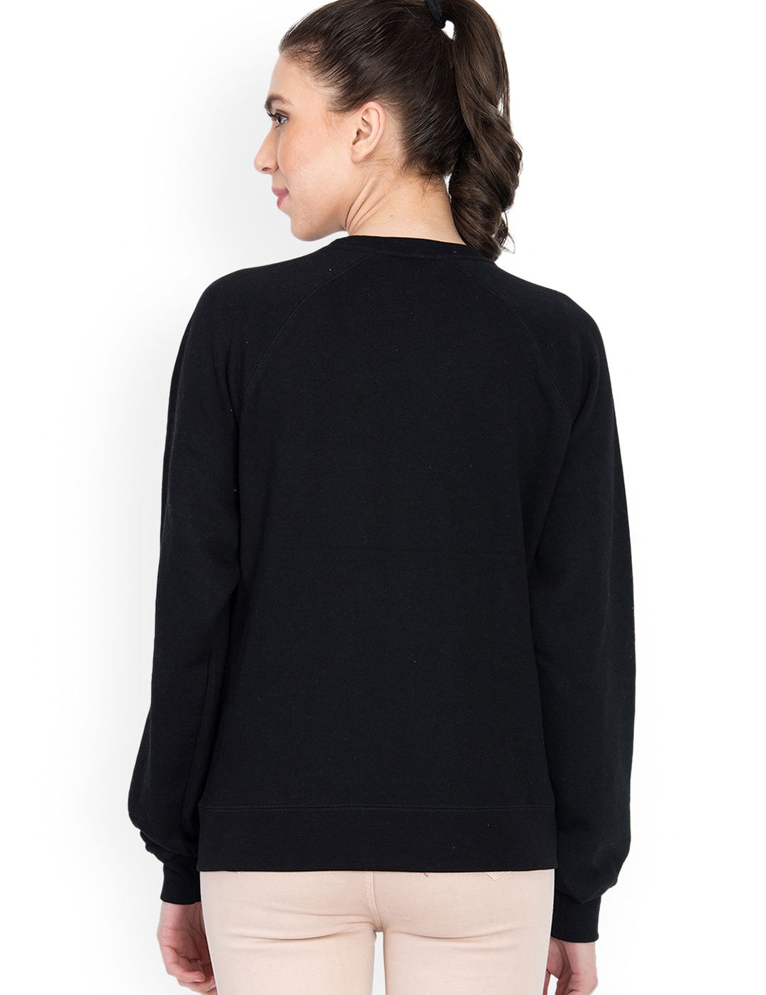 Kotty Women Black Printed Sweatshirt