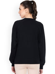 Kotty Women Black Printed Sweatshirt