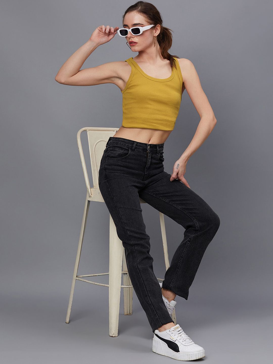 Kotty Women Black Jean Light Fade Stretchable Jeans