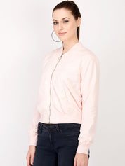 Kotty Women Pink Solid Insulator Bomber Jacket