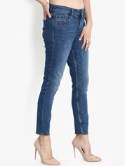 Kotty Women Blue Skinny Fit Mid-Rise Clean Look Stretchable Jeans