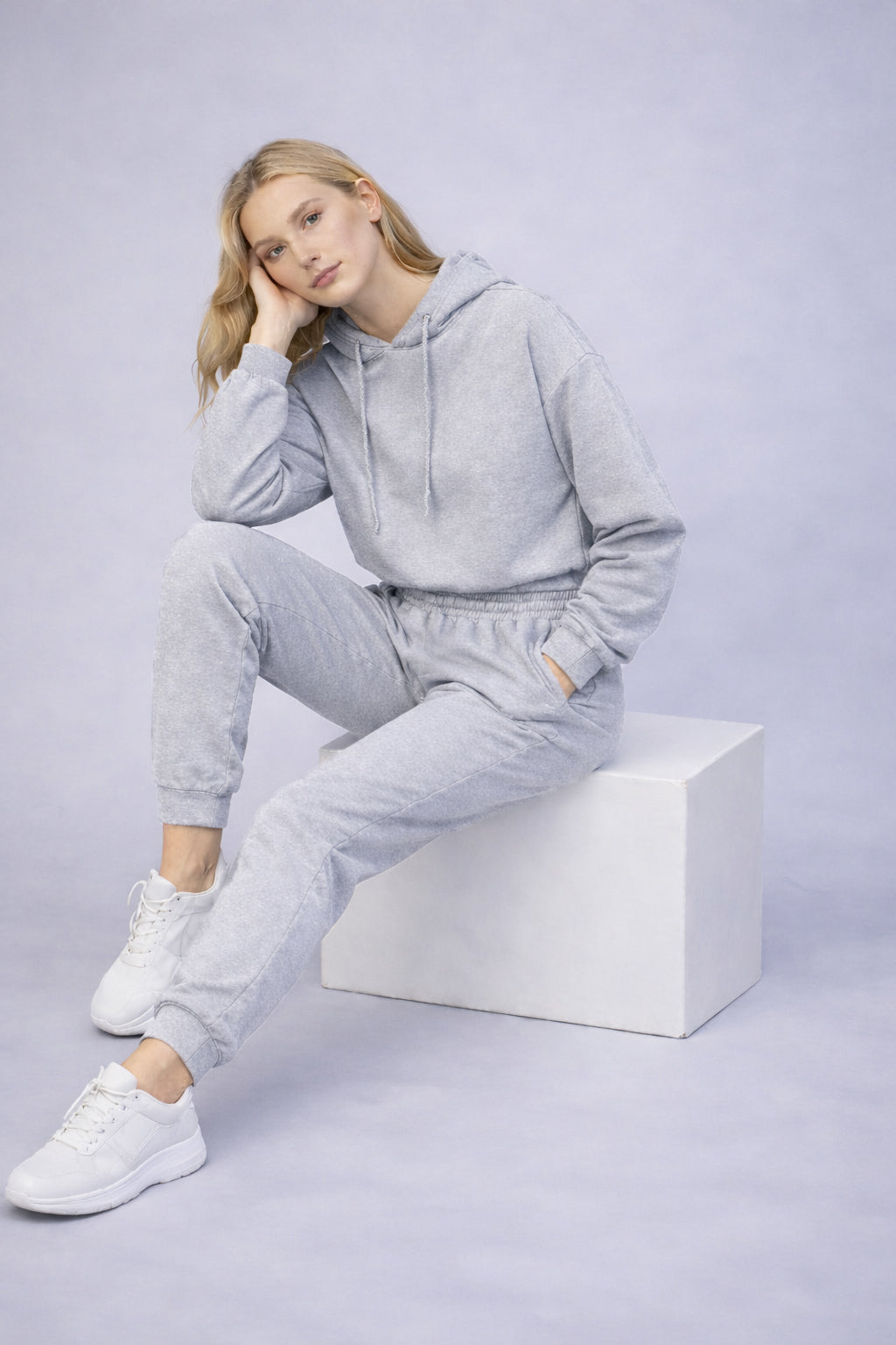 KOTTY Women's Grey Hoodie Jogger Tracksuit Set Casual Wear