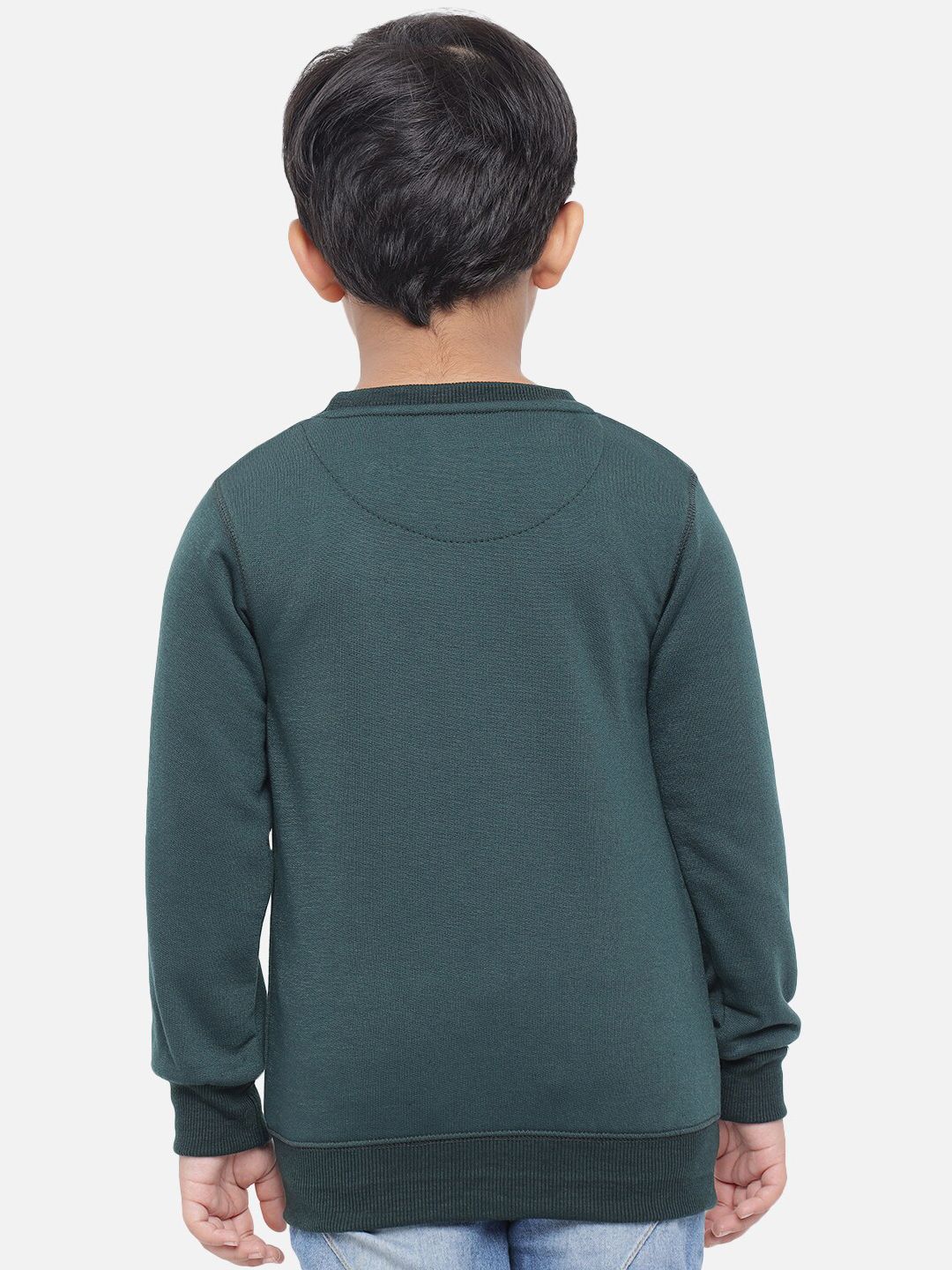 Kotty Boys Green Printed Sweatshirt
