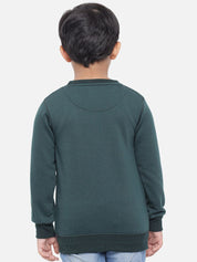 Kotty Boys Green Printed Sweatshirt