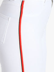 Kotty Women White Skinny Fit High-Rise Slash Knee Cropped Jeans