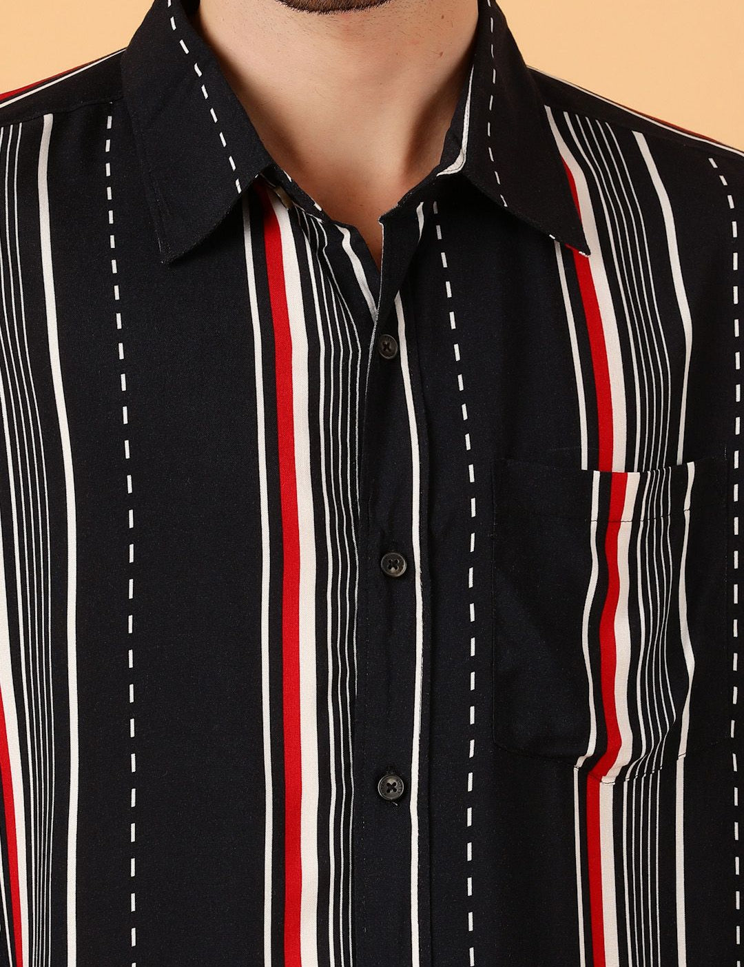 Kotty Men Spread Collar Graphic Printed Casual Regular Fit Shirt