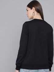 Kotty Women Black Printed Sweatshirt