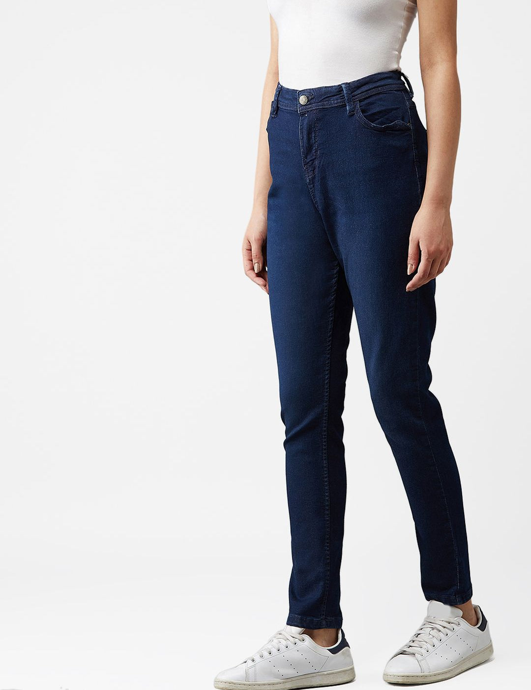 Kotty Women Navy Blue Skinny Fit High-Rise Clean Look Jeans